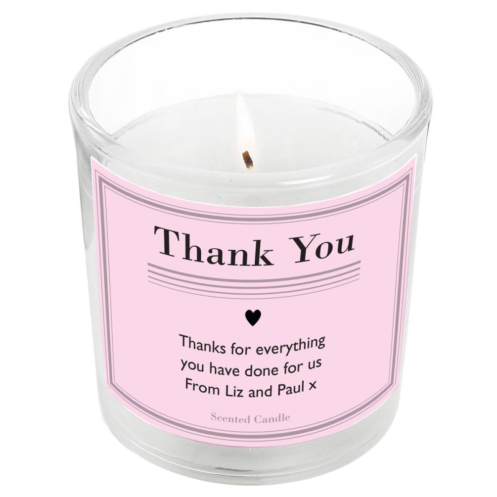 Personalised Classic Pink Scented Jar Candle £8.99
